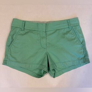 J Crew 100% Cotton Chino Broken-In mint green shorts size 4